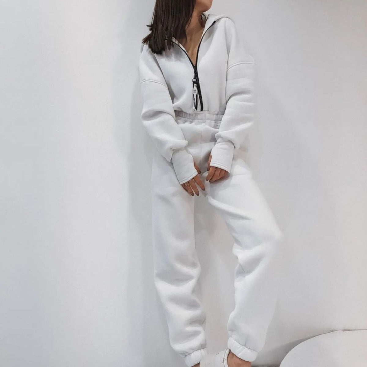 Women's Sports And Leisure Hooded One-piece Suits