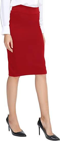 Women's Double-layer Sheath Business Wear High Waist Skirts