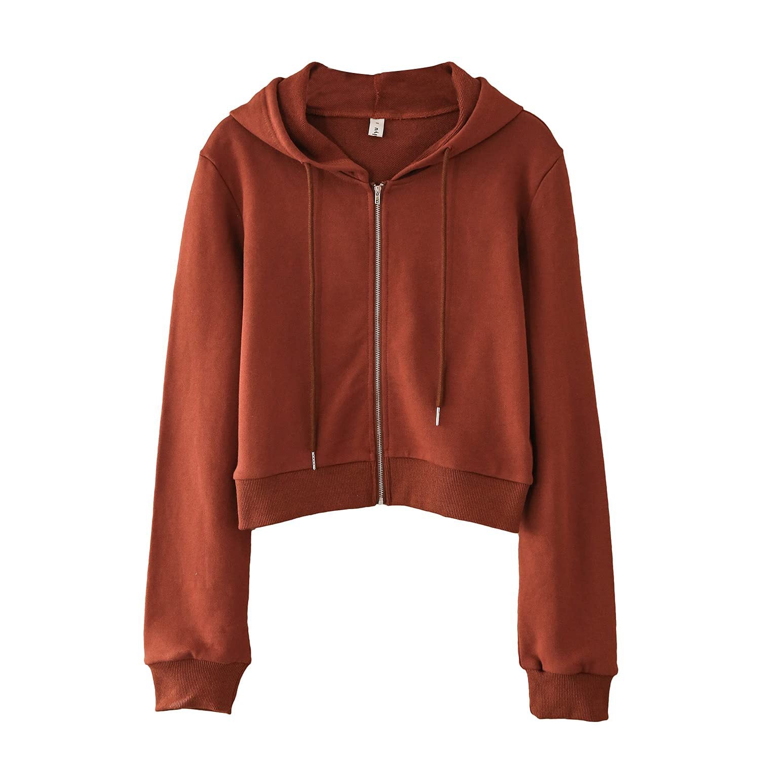 Women's Zipper Hooded Sweatshirt Personality Street Pure Sweaters