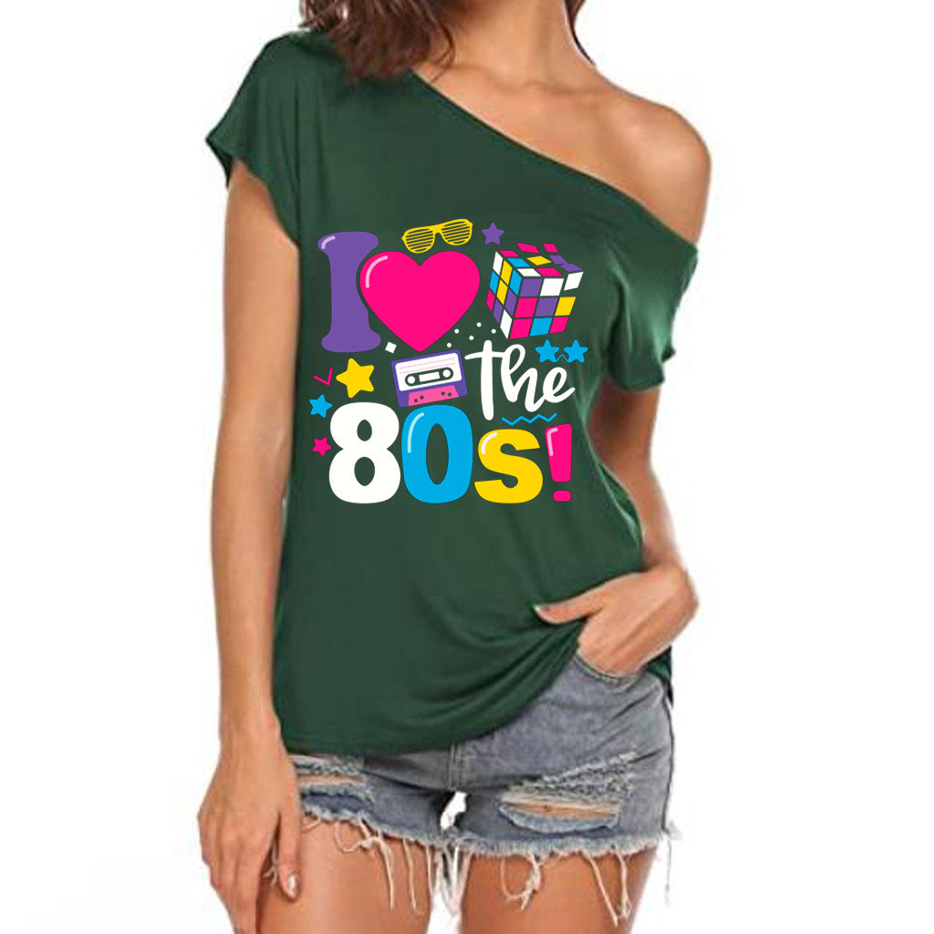 Women's Summer Letters Love Cube Radio Printing Blouses