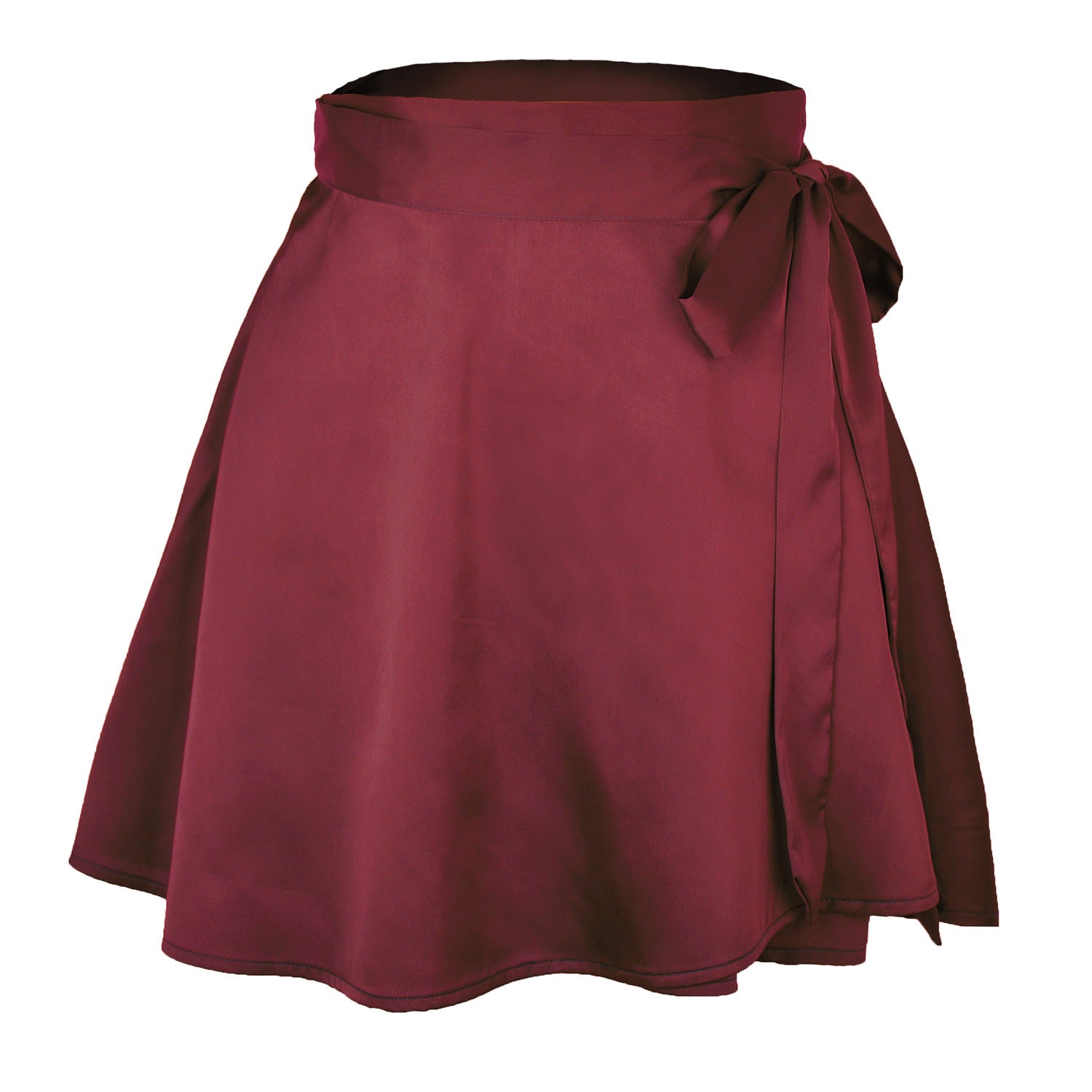 Solid High Waist Fashion Lace-up Chiffon Skirts