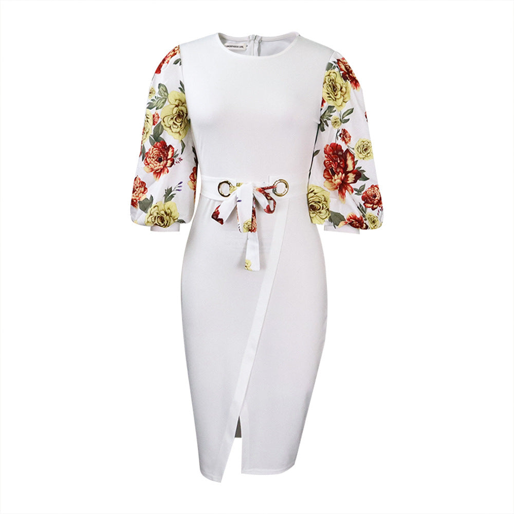 Women's Summer Temperament Commuter Printed Dress Dresses