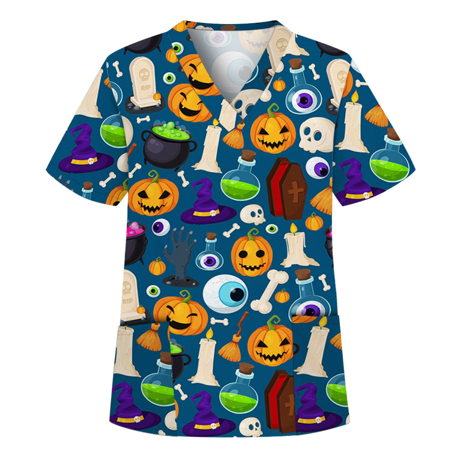 Digital Printing Halloween Sleeve Cloth For Tops