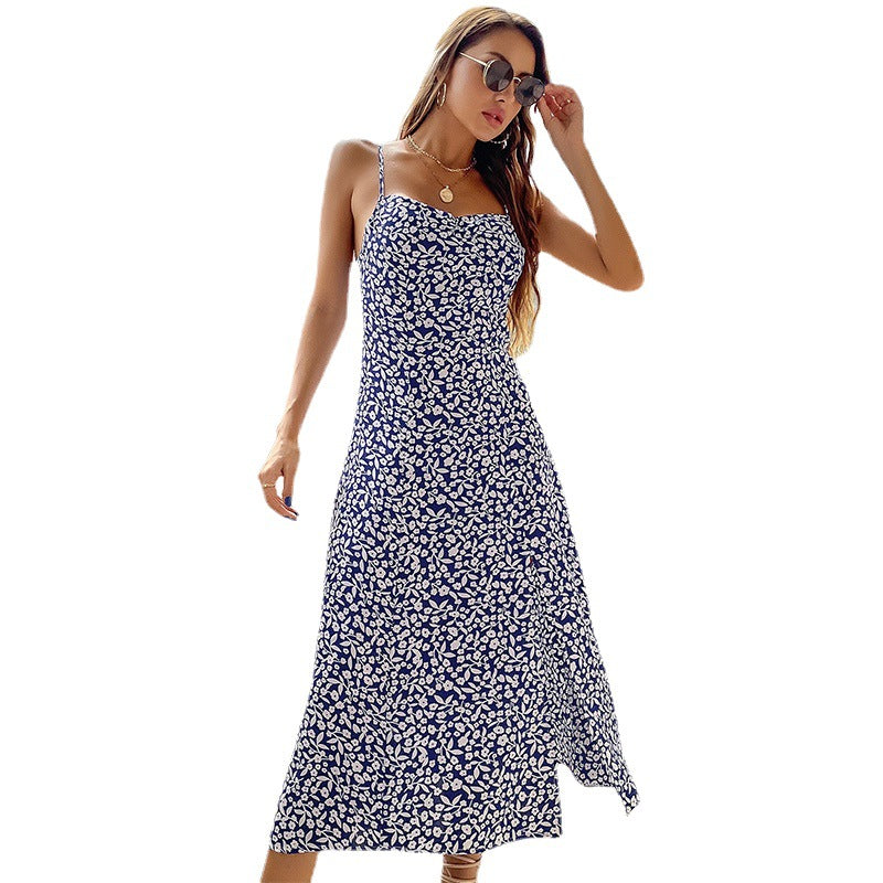 Women's Summer Floral Slip Slim Fit Slit Dresses