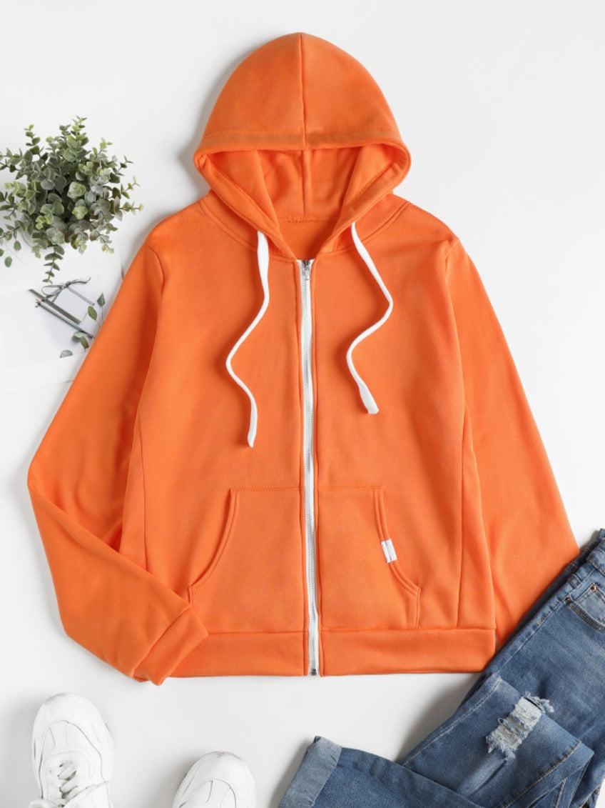 Women's Attractive Personality Sports Zipper Hoodie Sweaters