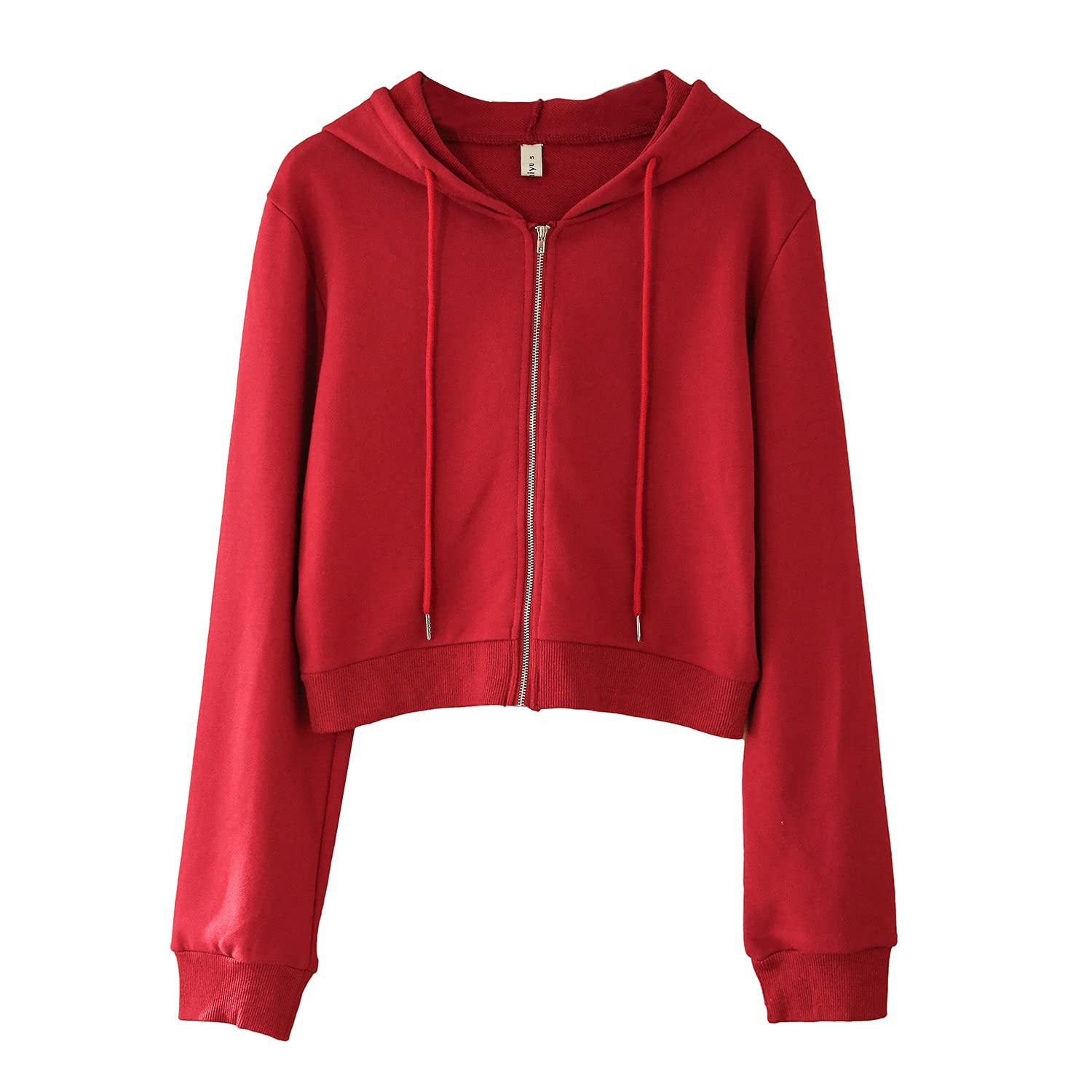 Women's Zipper Hooded Sweatshirt Personality Street Pure Sweaters