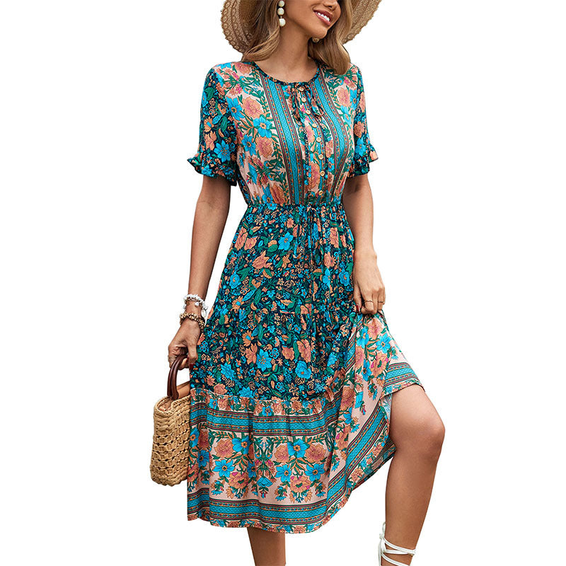 Women's Wear Vacation Style Printed Summer Dresses