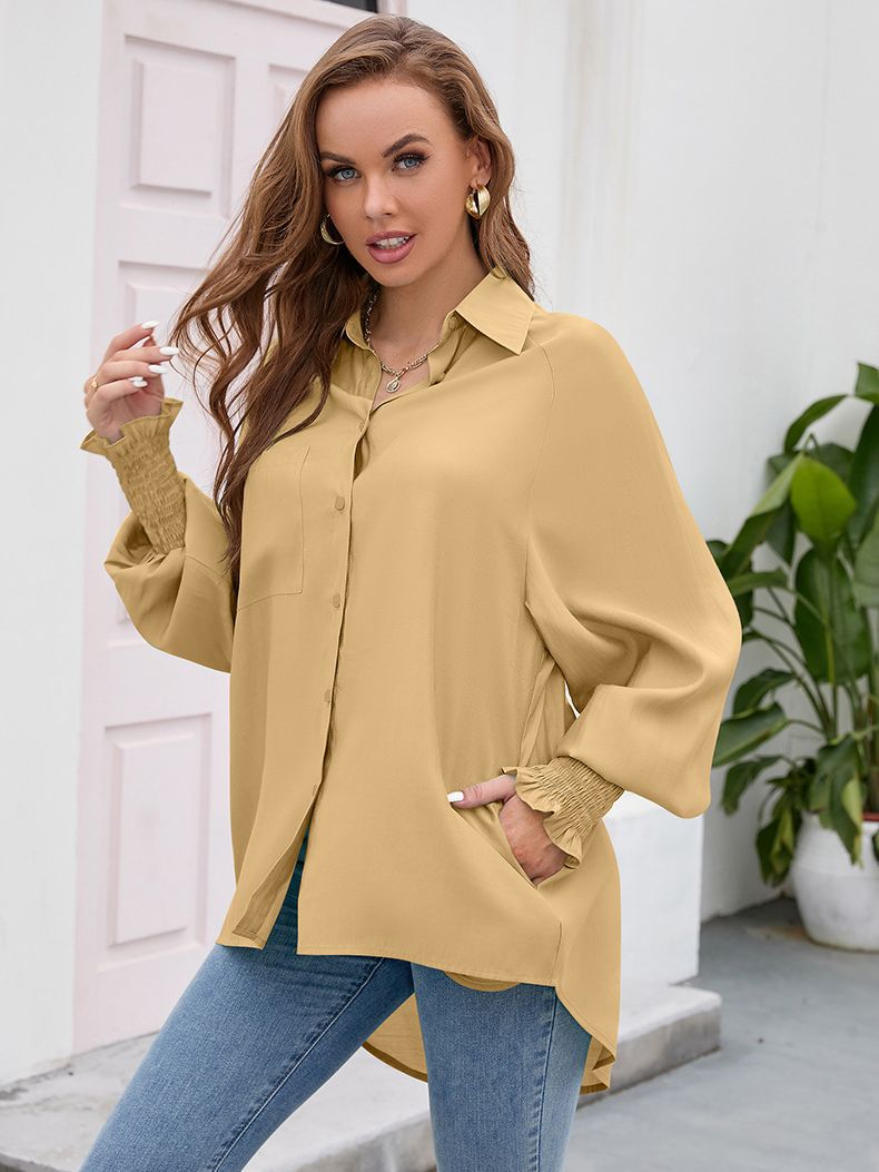 Women's Raglan Sleeve Soft Solid Color Loose Tops