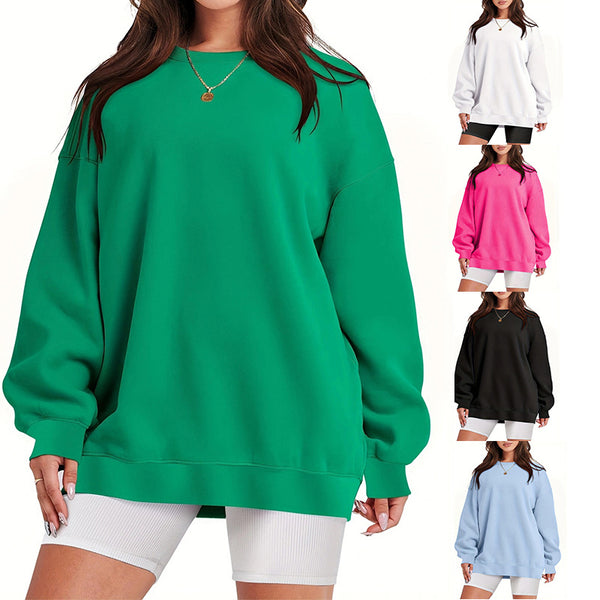 Women's Oversized Loose Long-sleeved Round Neck Pullover Sweaters