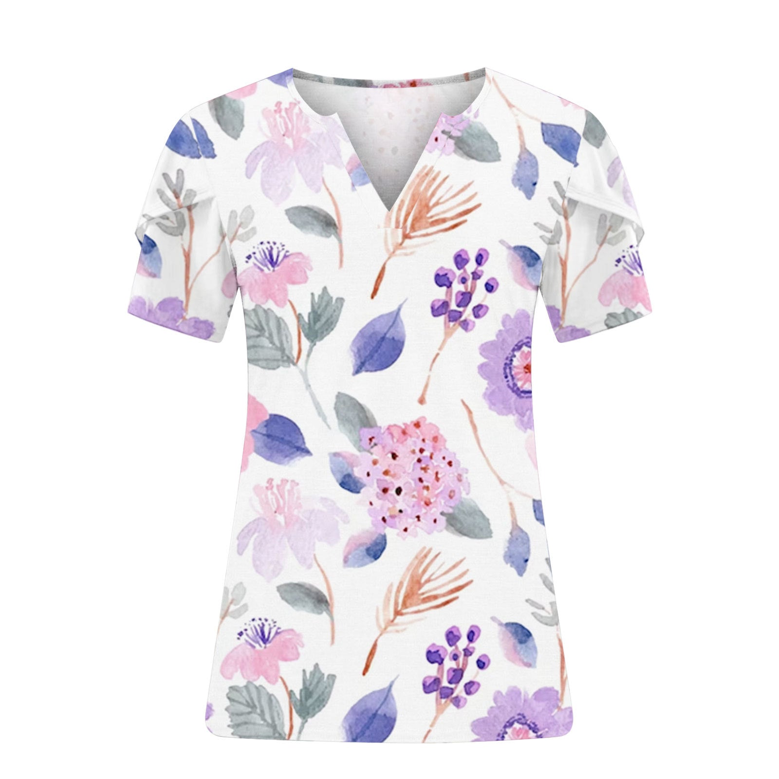 Women's Graceful Summer Loose Printed Short-sleeved Blouses