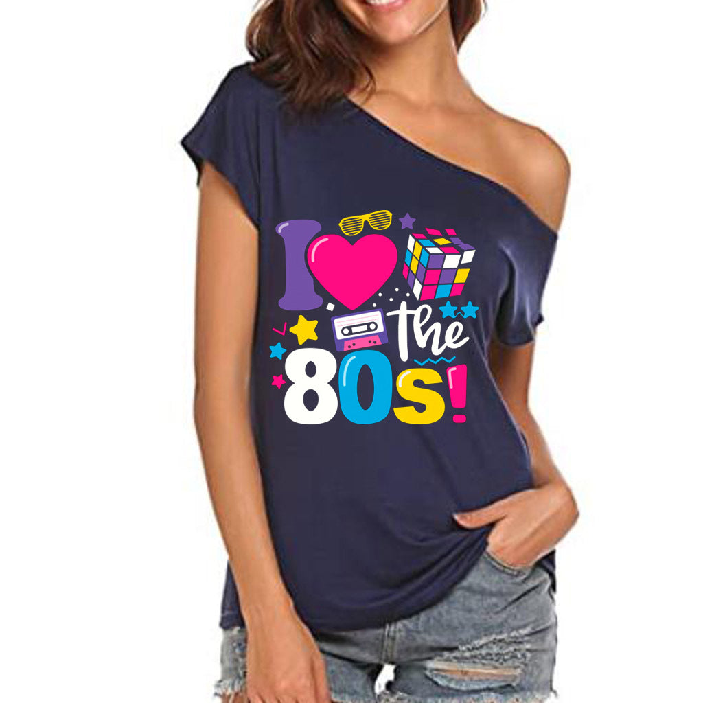 Women's Summer Letters Love Cube Radio Printing Blouses