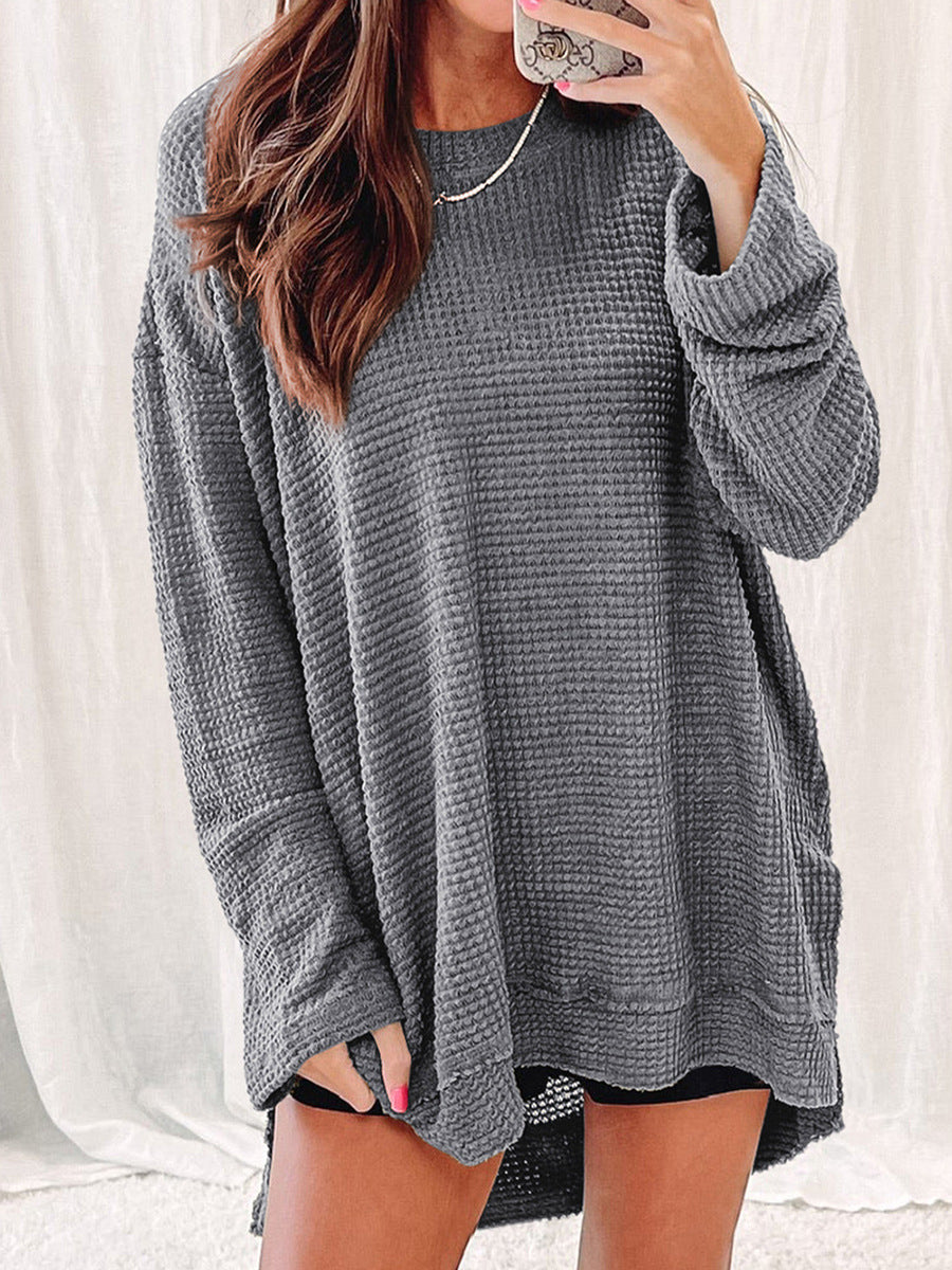 Women's Solid Color Loose Long Leisure Pullover Sweaters