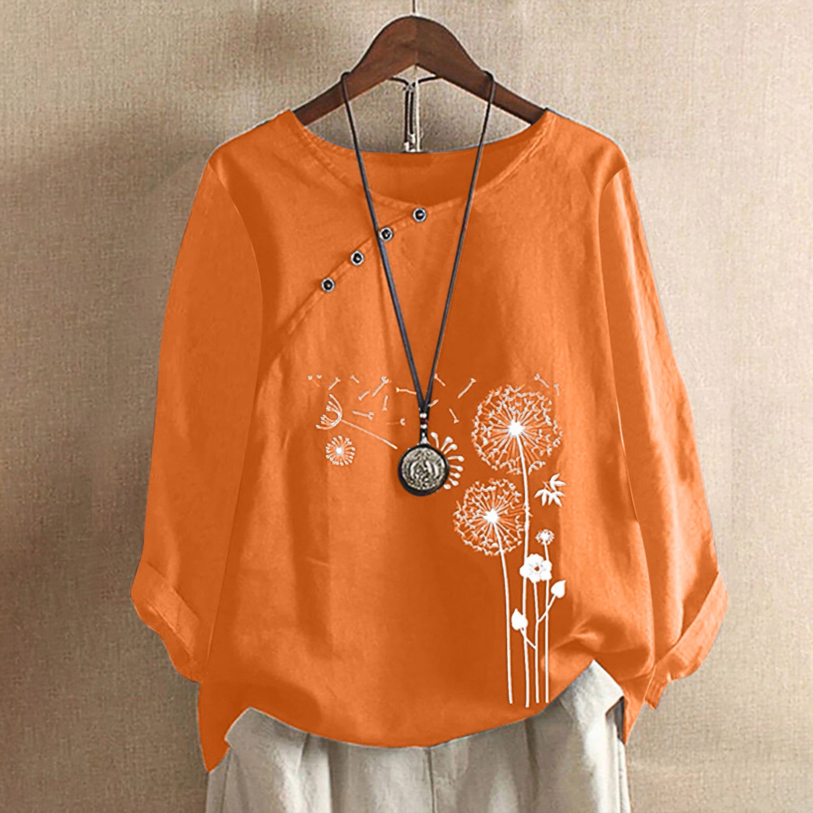 Women's Autumn Long Sleeve Loose T-shirt Printed Blouses