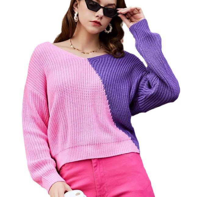 Women's Classic Trendy Long Sleeve Mosaic Sweaters