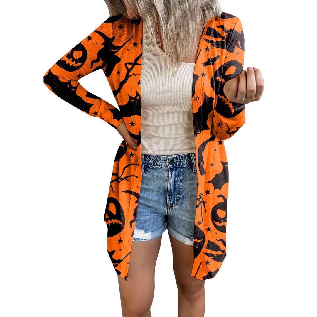 Women's Glamorous Halloween Theme Printed Small Blouses