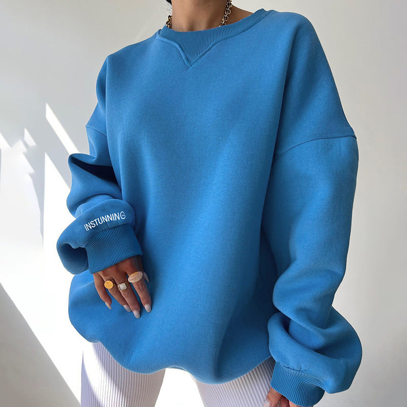 Women's Round Neck Loose Long Sleeves Spring Sweaters