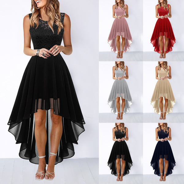 Sexy Stitching Big Swing Gown Dinner Dresses