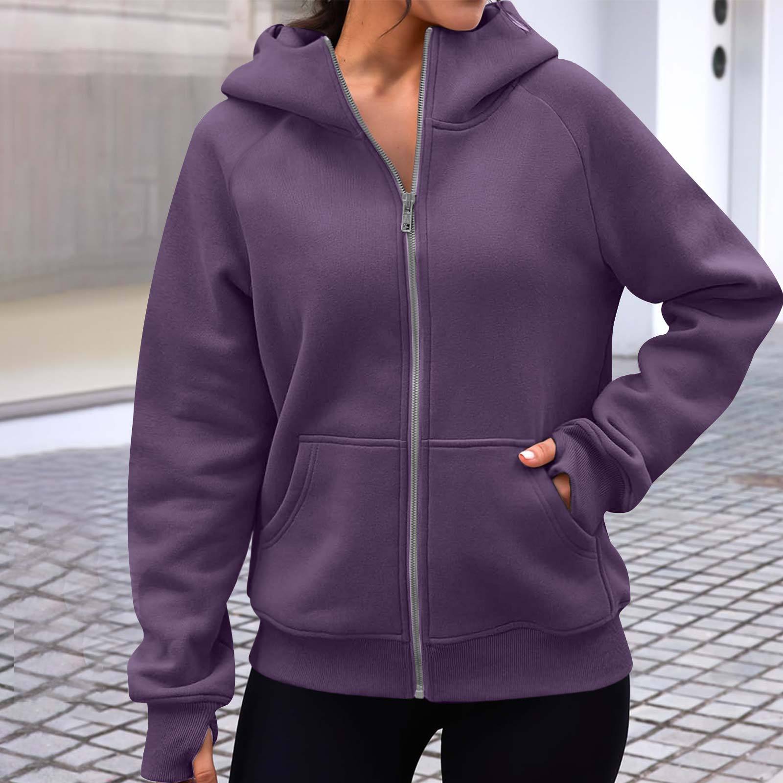 Women's Fashion Hooded Zipper Veet Sport Sweaters