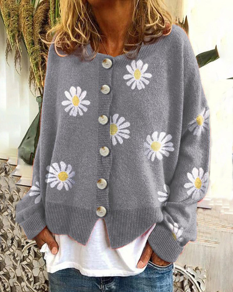 Cool Trendy Women's Small Embroidered Knitted Sweaters