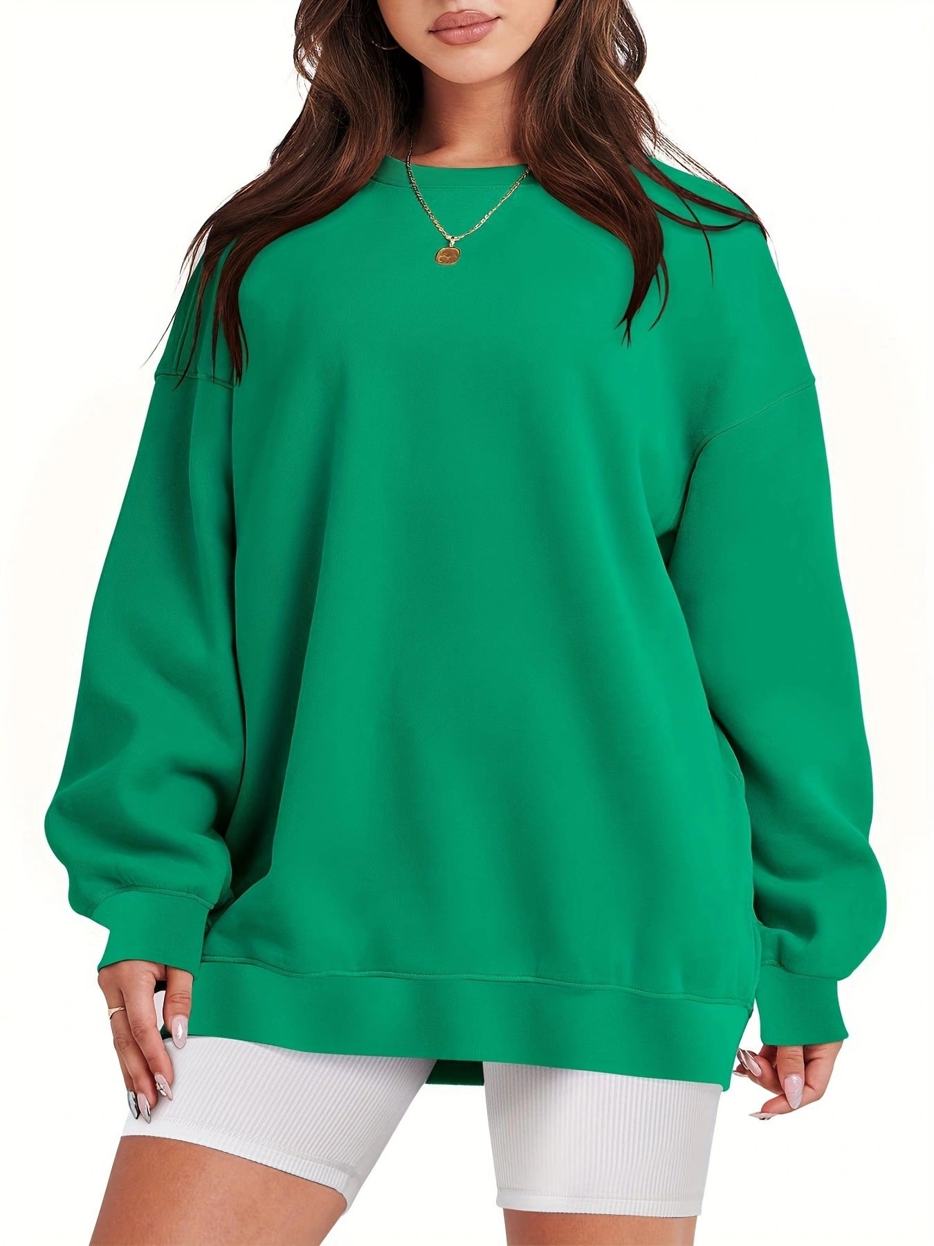 Women's Oversized Loose Long-sleeved Round Neck Pullover Sweaters