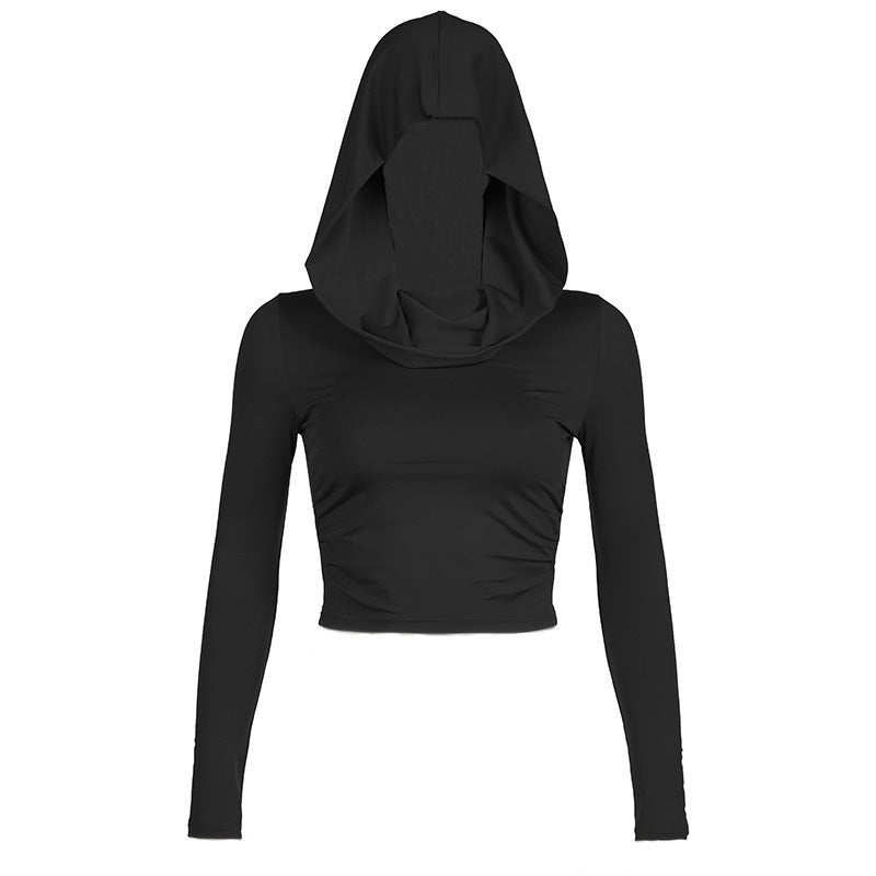 Swing Collar Hooded Long-sleeved T-shirt Personalized Shorts