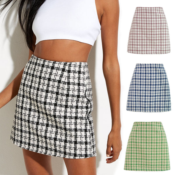 Women's Classic Woolen High Waist Retro Well Skirts