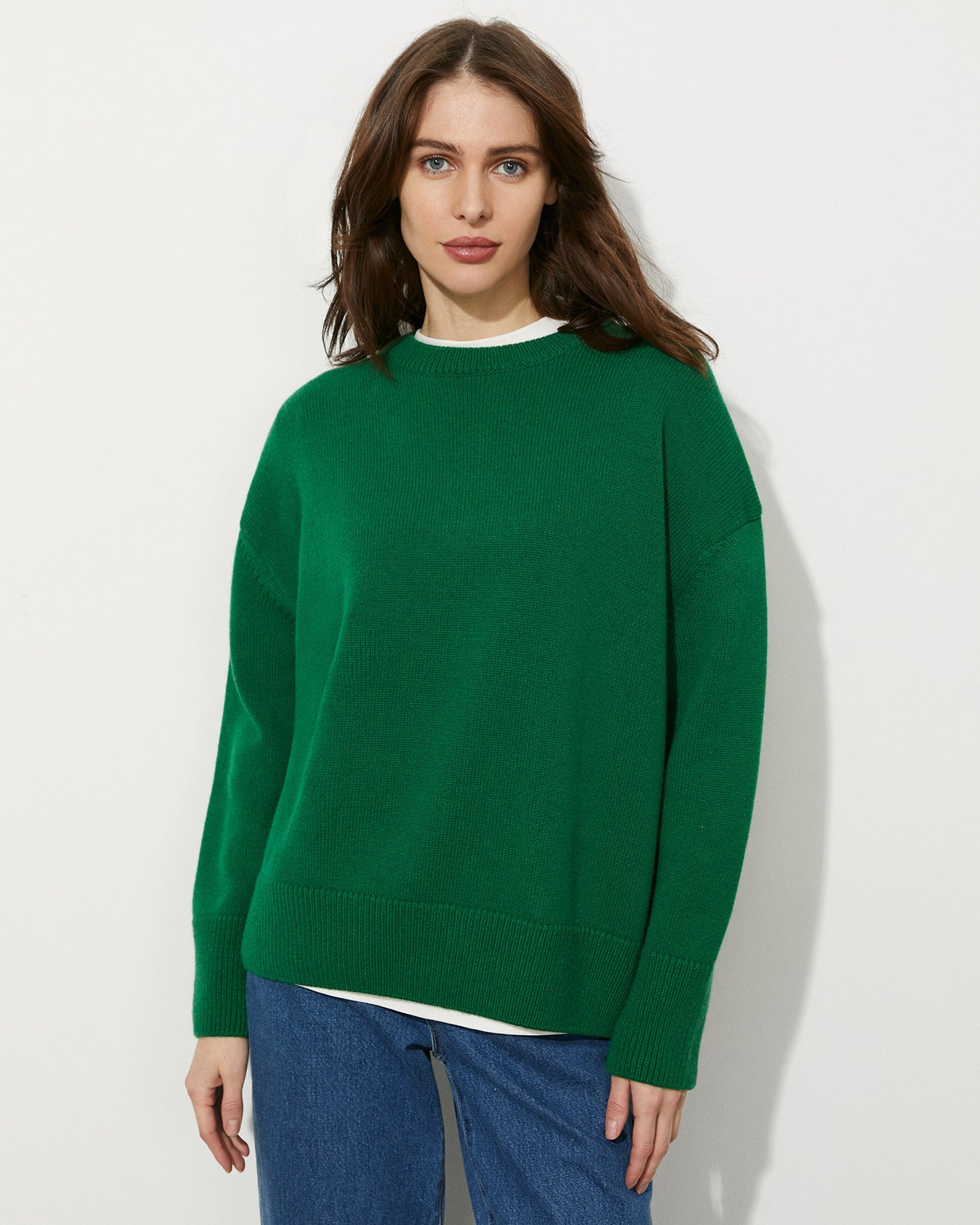 Damen-Pullover mit russischem Rundhalsausschnitt, locker für Pullover