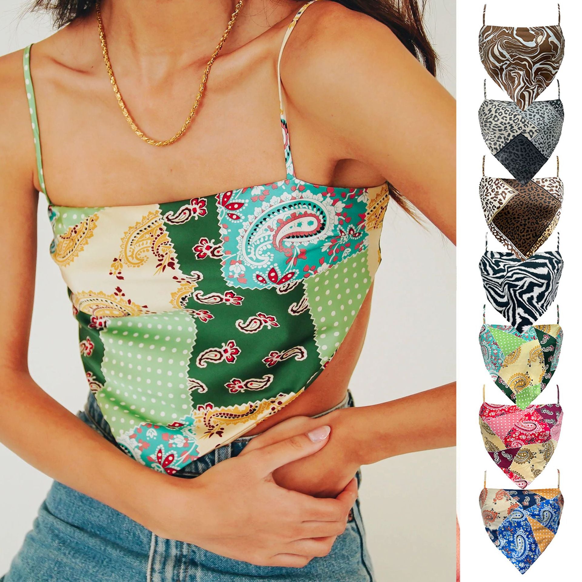 Women's Printed Camisole Summer Sexy Leopard Tube Tops