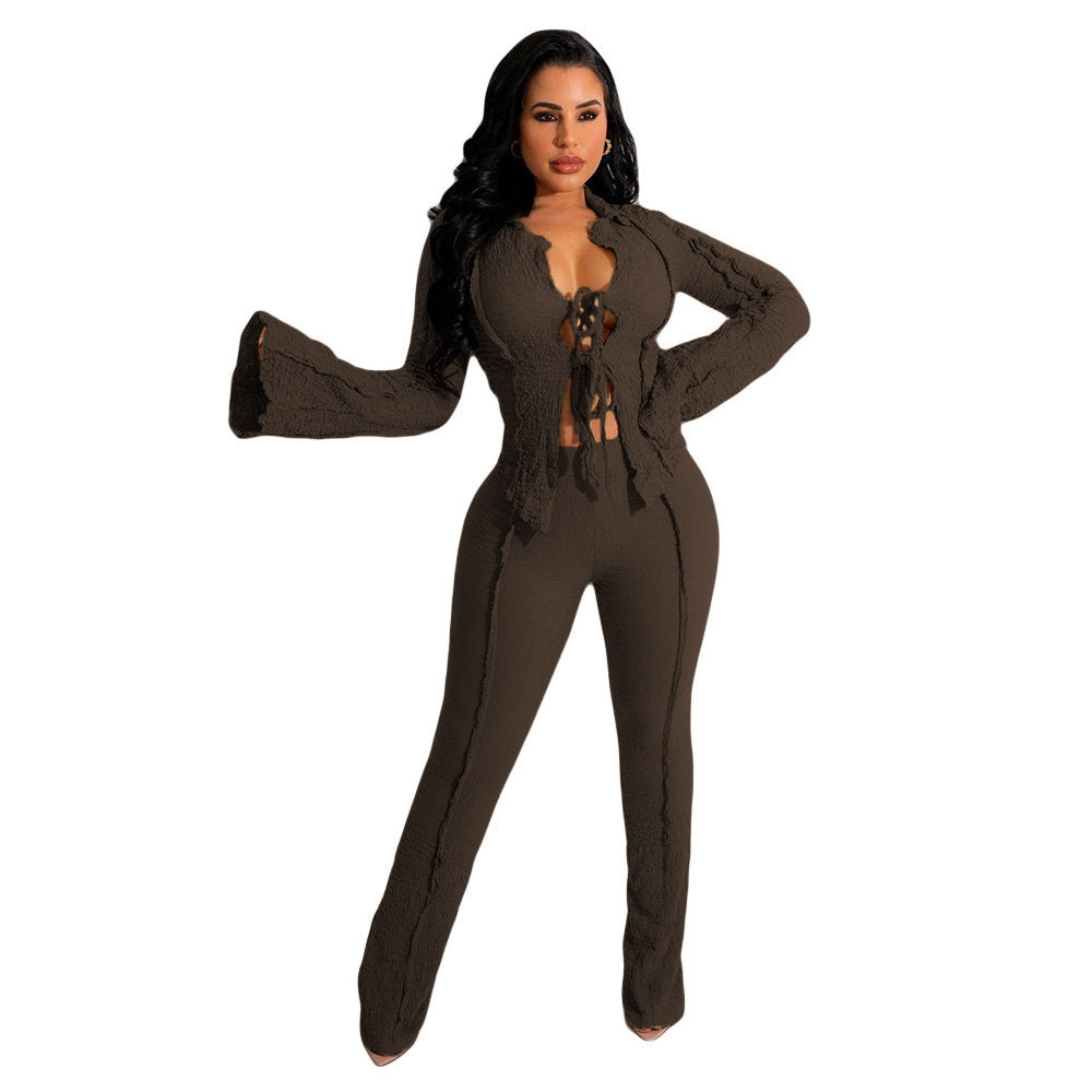 New Women's Puff Sexy Fashion Two-piece Suits