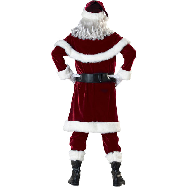 Men's Thickened Santa Claus Clothes Printed Christmas Costumes