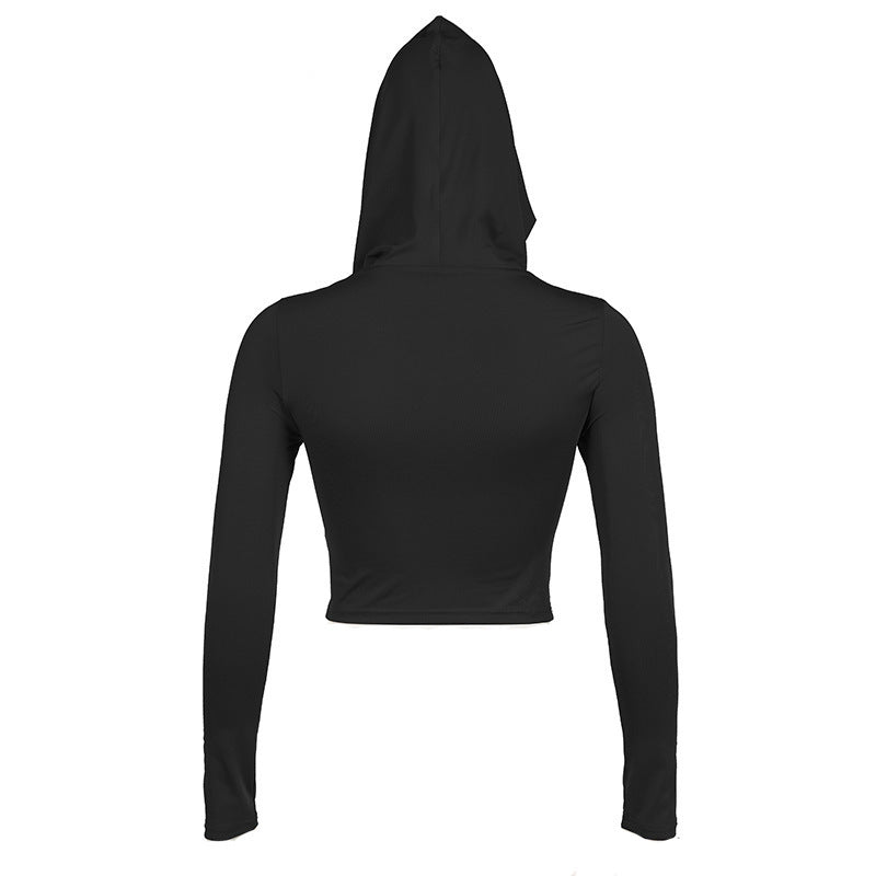 Swing Collar Hooded Long-sleeved T-shirt Personalized Shorts