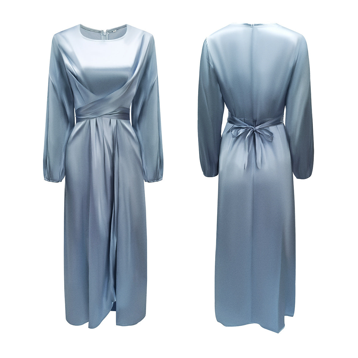 Robe polyvalente en satin à taille douce pour femme