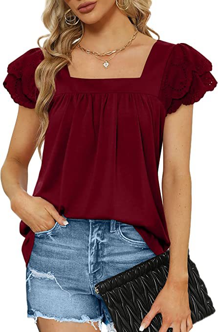 Women's Solid Color Loose Collar Double Layer Blouses