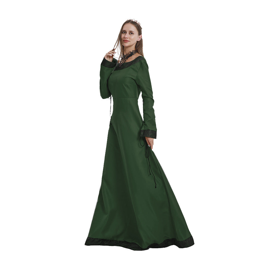 Robe longue de cour pour femmes, Costumes médiévaux classiques mi-longs