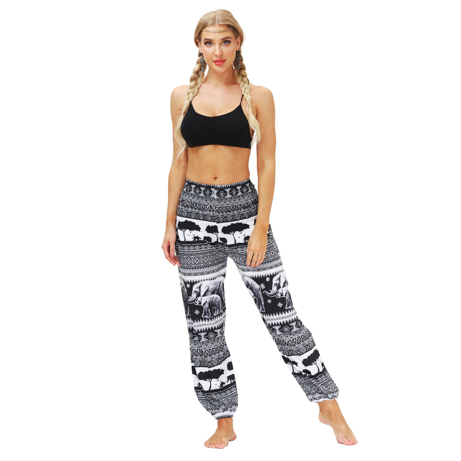 Women's Sports Loose Bloomers High Waist Pocket Pants