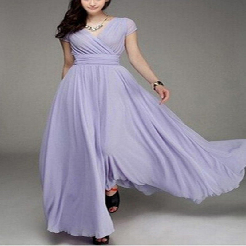 Creative Sleeve Bohemian Chiffon Waist Dress Dresses