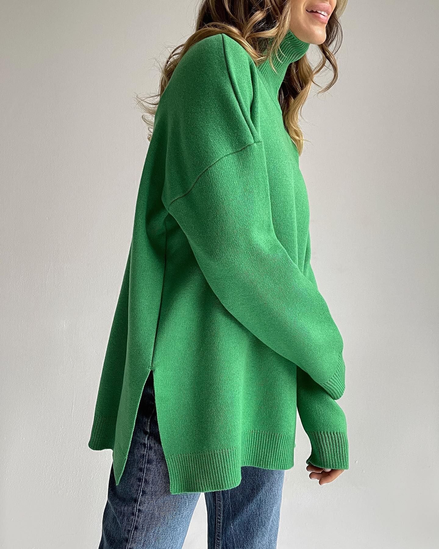 Trendy Women's Comfortable Stylish Loose Turtleneck Sweaters
