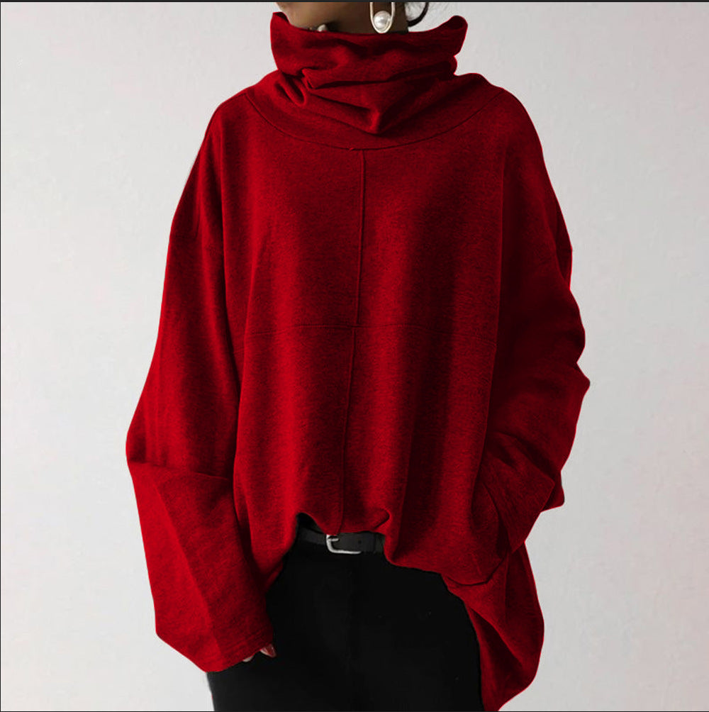 Women's Casual Long Sleeves Turtleneck Pullover Solid Sweaters