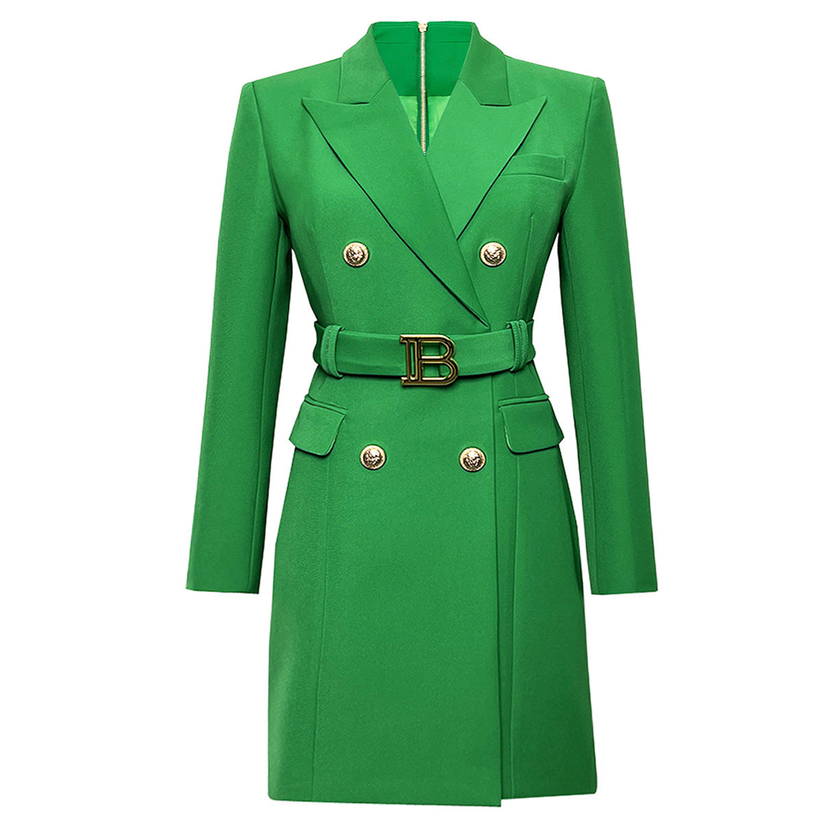 Women's Belt Long Sleeve Slim Fit Temperament Commute Business Dresses