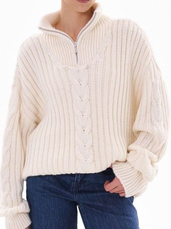 Women's Turtleneck Twist Knitted Pullover For Sweaters