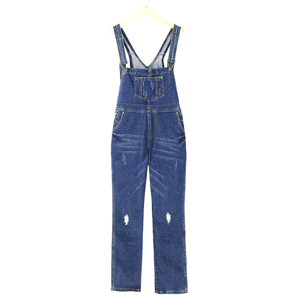 Damen Creative Summer Street Hipster Denim Hosenträger Übergroße Jeans