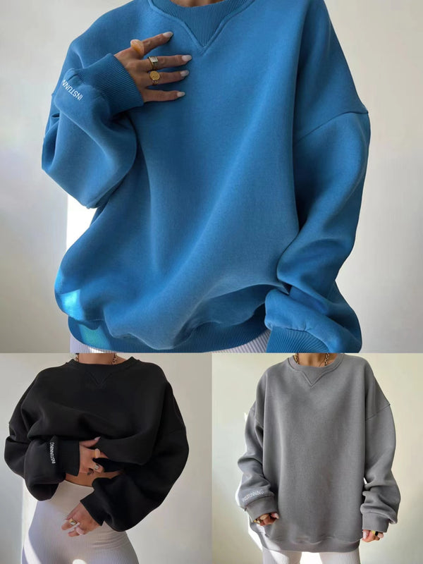 Women's Round Neck Loose Long Sleeves Spring Sweaters