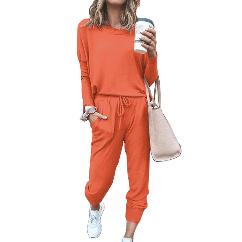 Women's Loose-fitting Solid Color Long Sleeves Suits