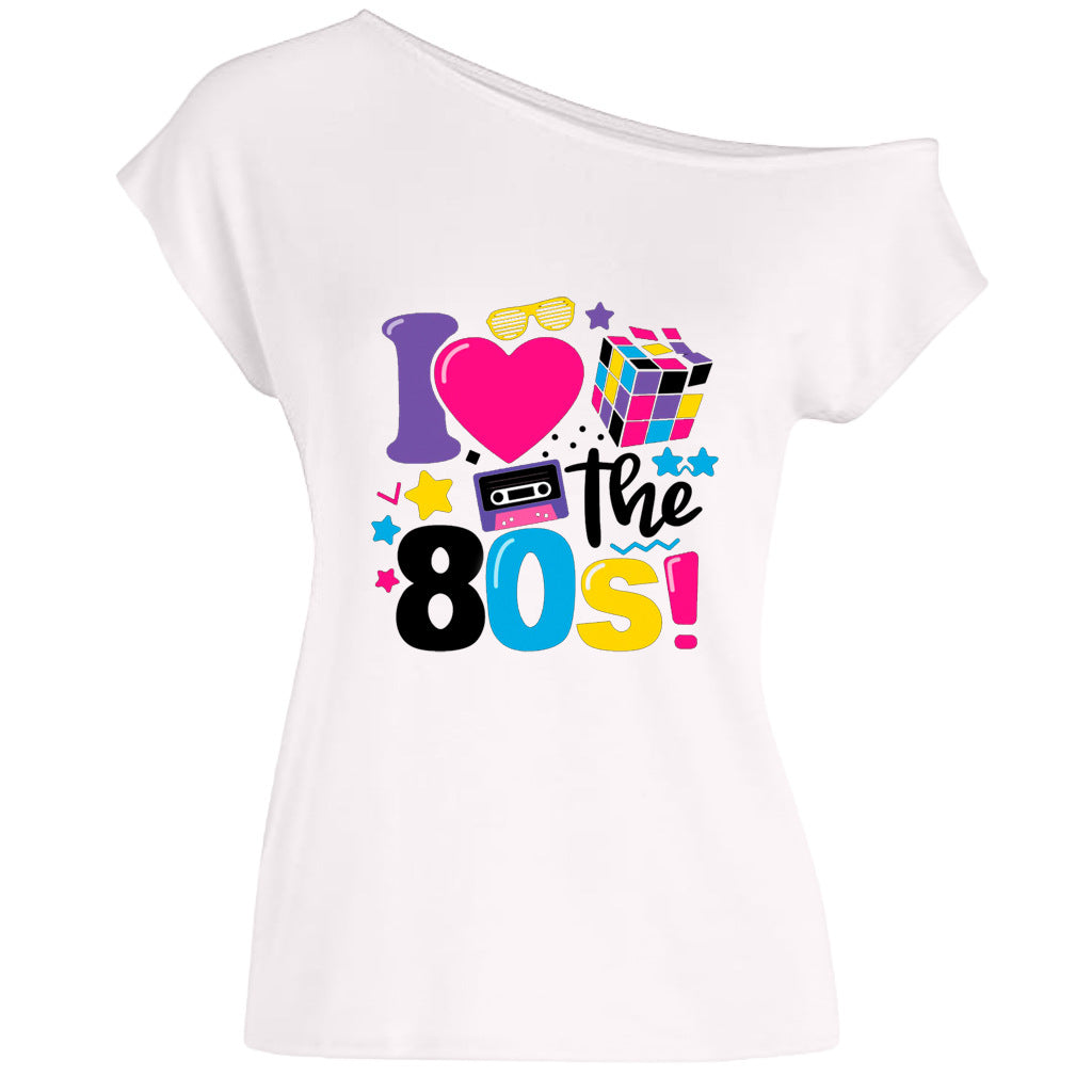 Women's Summer Letters Love Cube Radio Printing Blouses