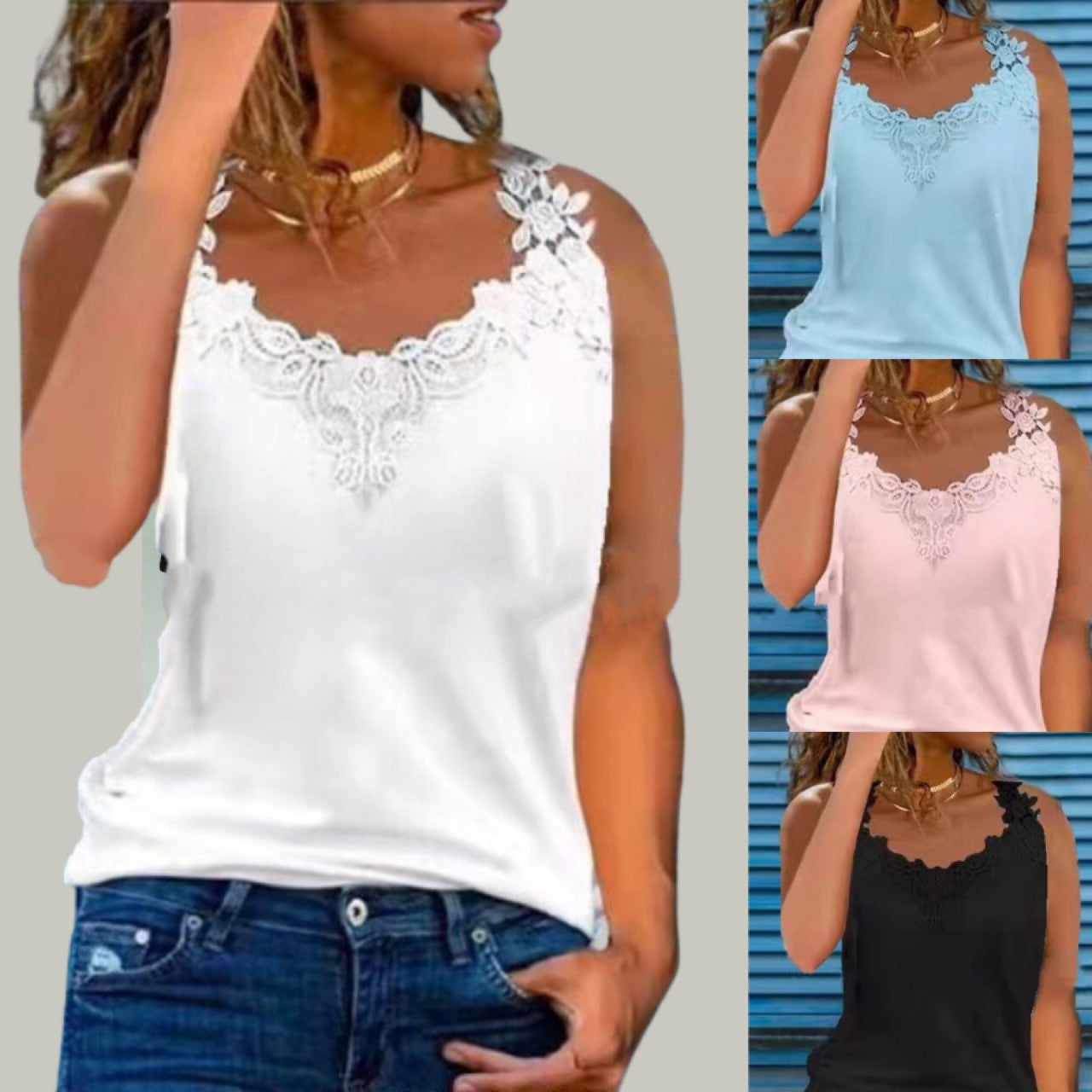 Women's Stylish Unique Summer Stitched Sleeveless Blouses