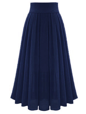 Solid Color High Waist Super Pleated Chiffon Skirts