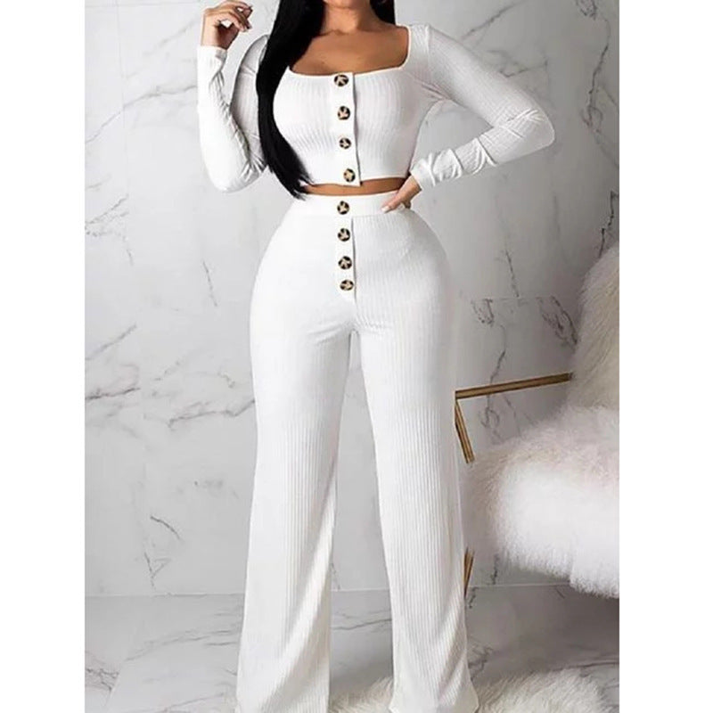 Women's Autumn Long Sleeve Sexy Breasted Casual Suits