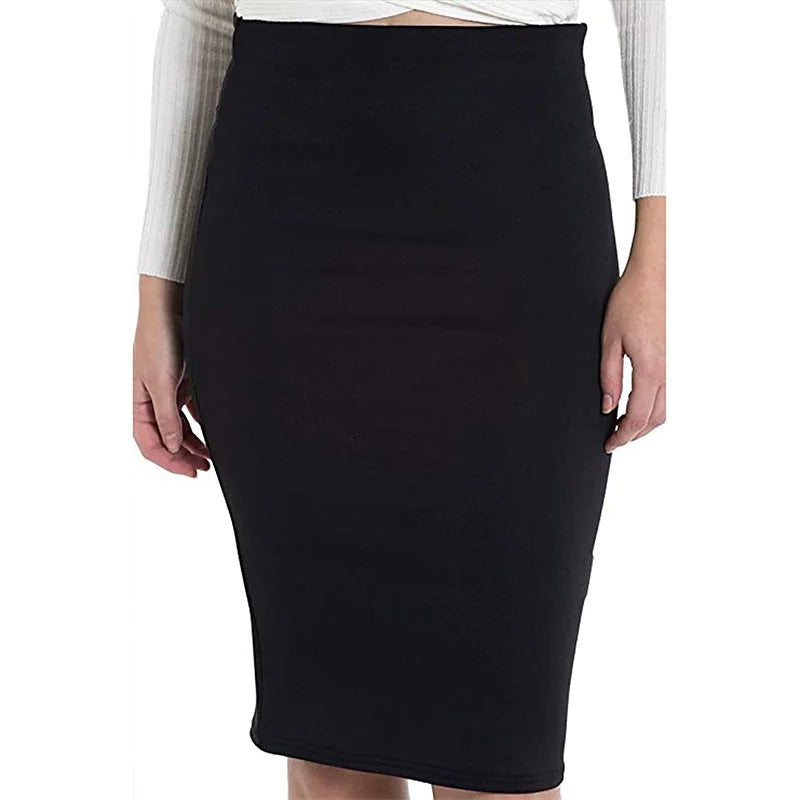 Women's Double-layer Sheath Business Wear High Waist Skirts