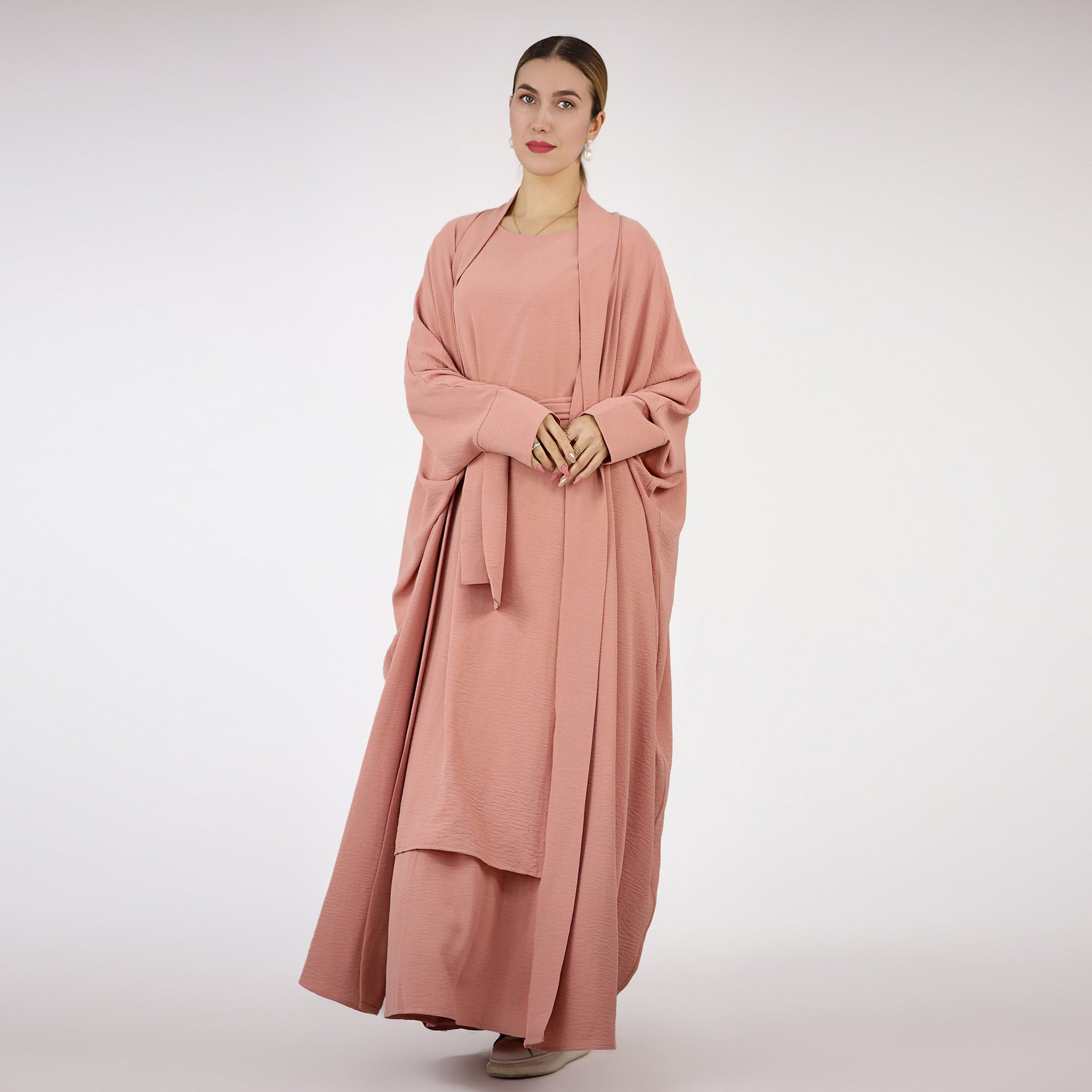 Durable Turkish Robe Solid Color Two-piece Suits