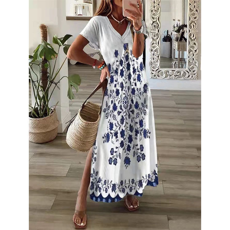 Women's Loose Casual Print Sleeve Dress Shorts